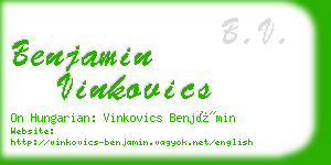 benjamin vinkovics business card